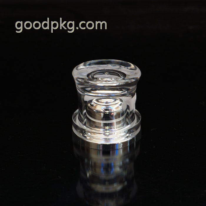 Double wall transparent outside with plating deco inside screw cap