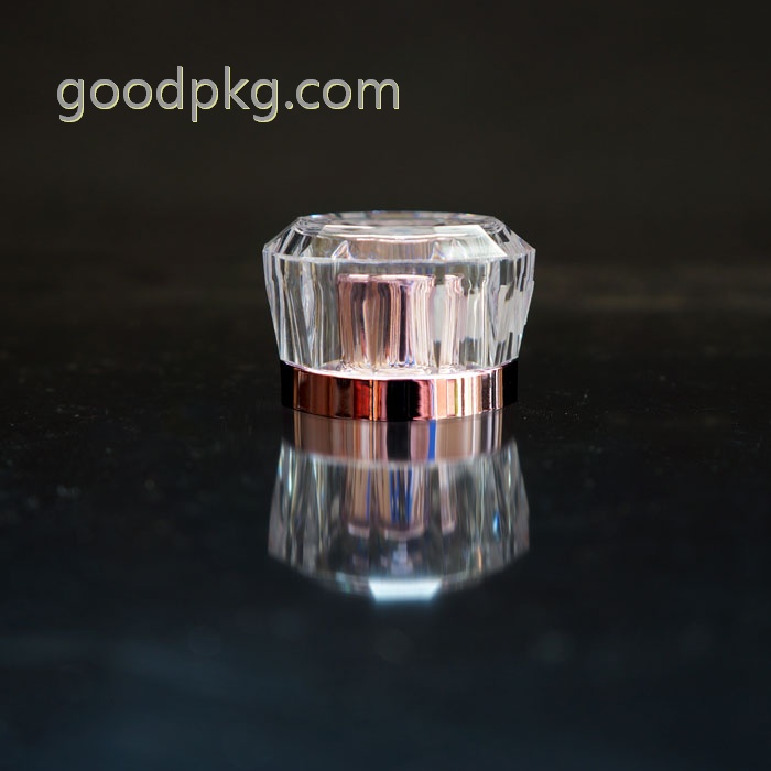 Double wall transparent outside with plating deco inside screw cap
